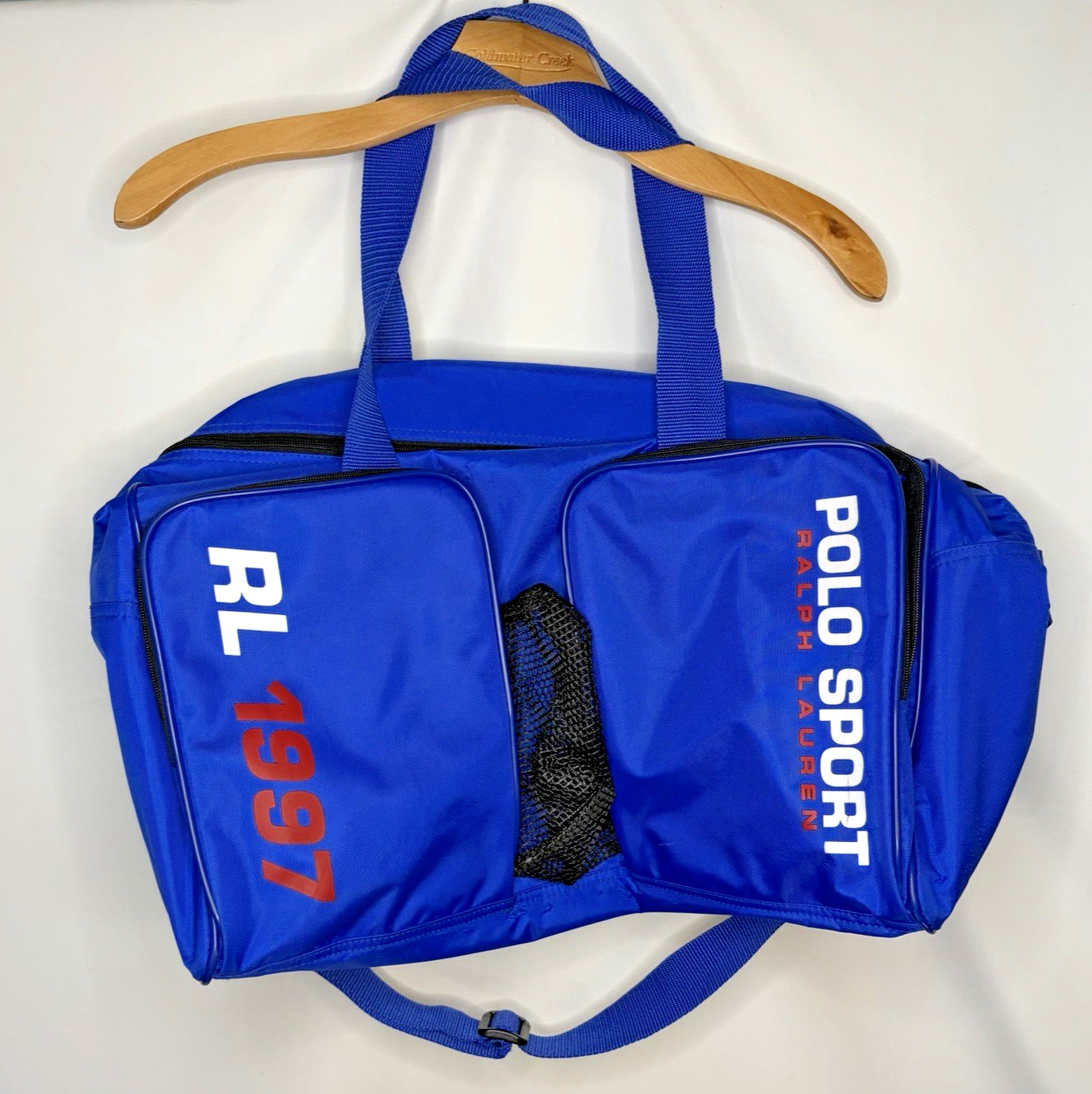 Polo Sport Ralph Lauren RL 1997 Blue Duffel Gym Travel Bag Shoulder Strap