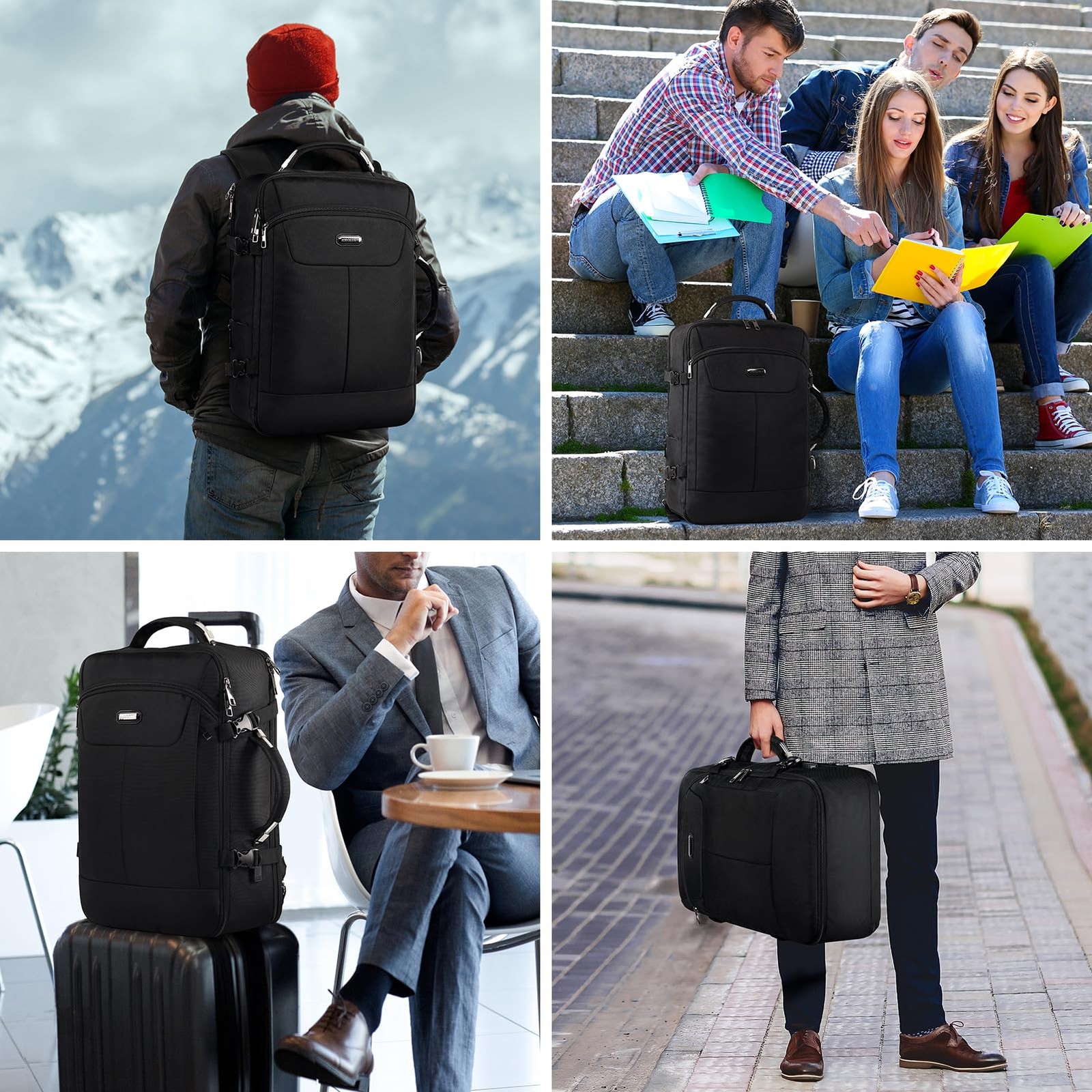 40L Carry-On Backpack – TSA Approved for Flights, RFID Anti-Theft, Fits 17.3″…