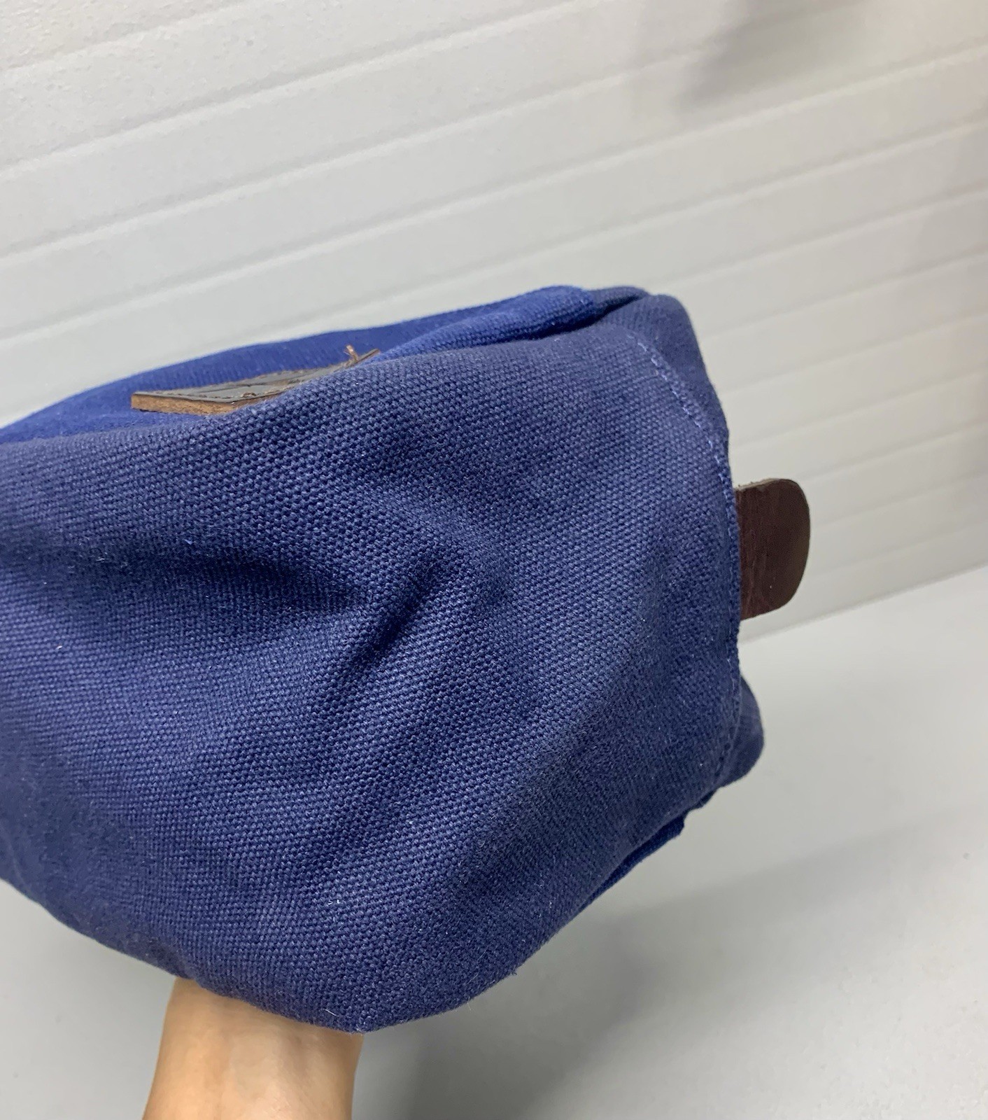 Jack + Mulligan Canvas/LeatherTrm Navy Dopp Bag Toiletry Mens~VERY GOOD CONDITN!