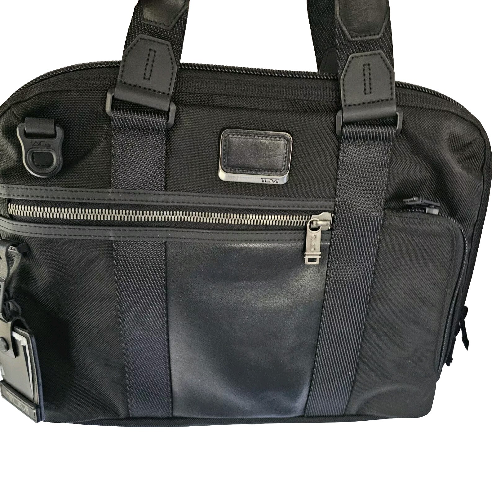 Tumi Alpha Bravo Ballistic Charleston Compact Briefcase Laptop Bag No Strap