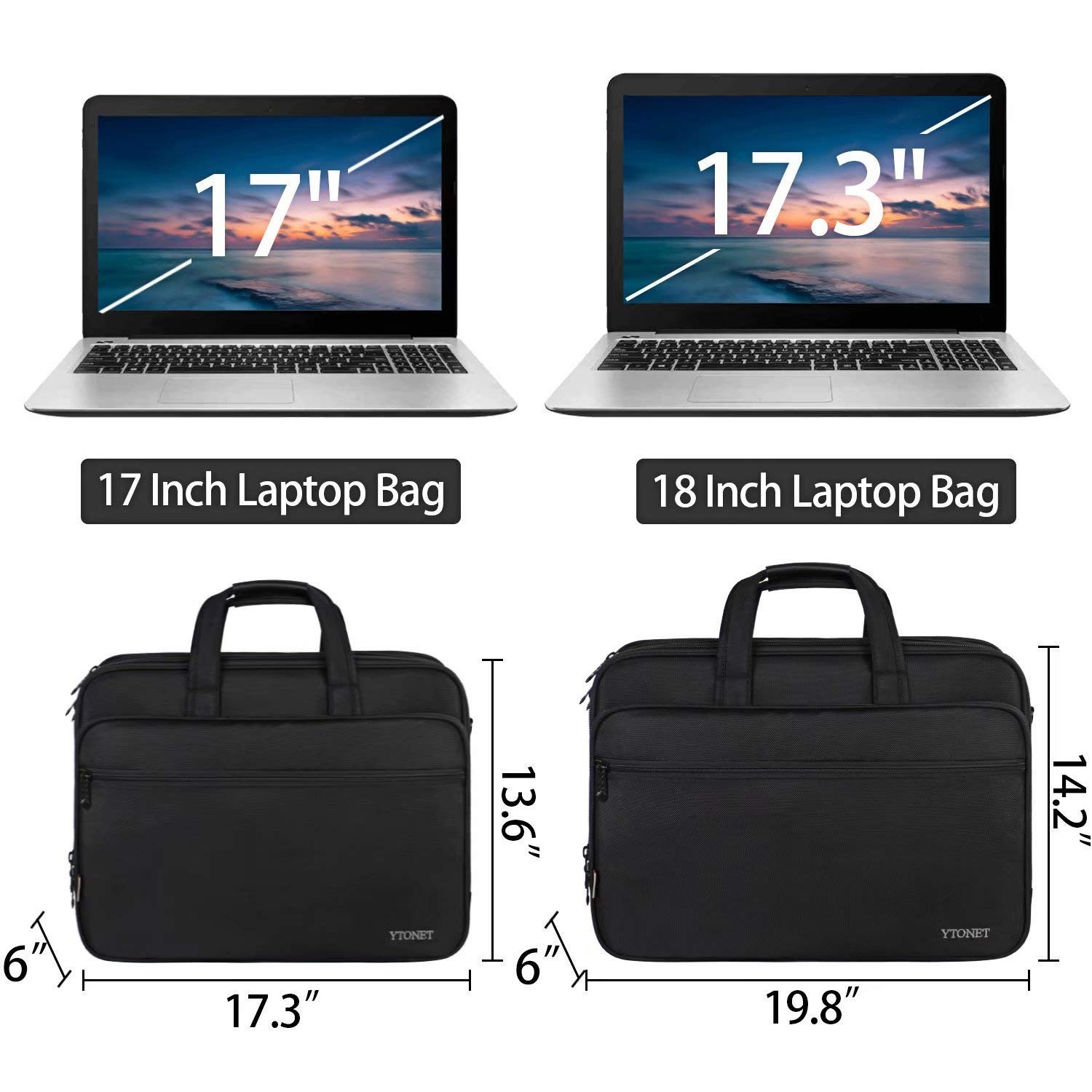 Ytonet Laptop Briefcases for Men, 17 Inch Expandable Briefcase Computer Bags …