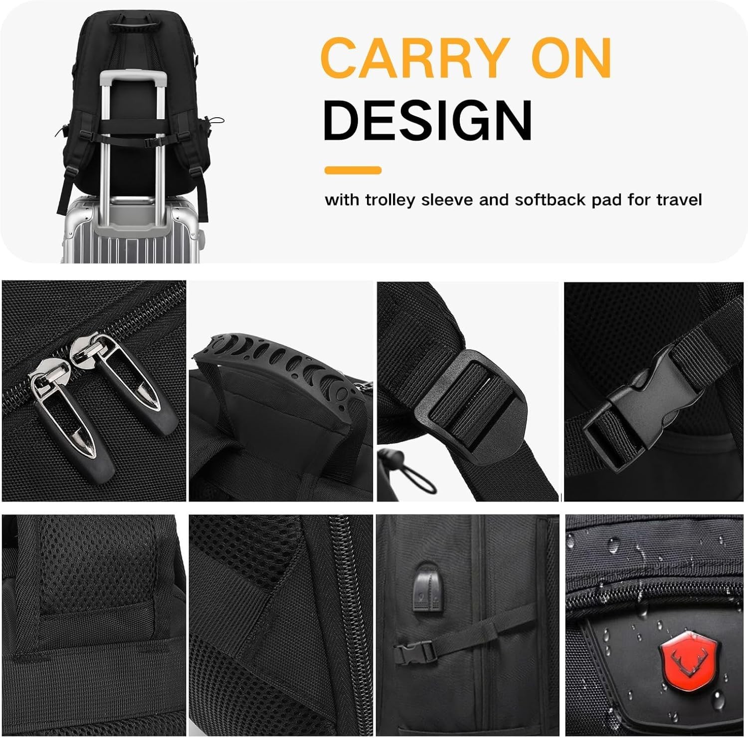 Travel laptop backpack, Extra Large 60L Traveling College Backpack,Large Capa…