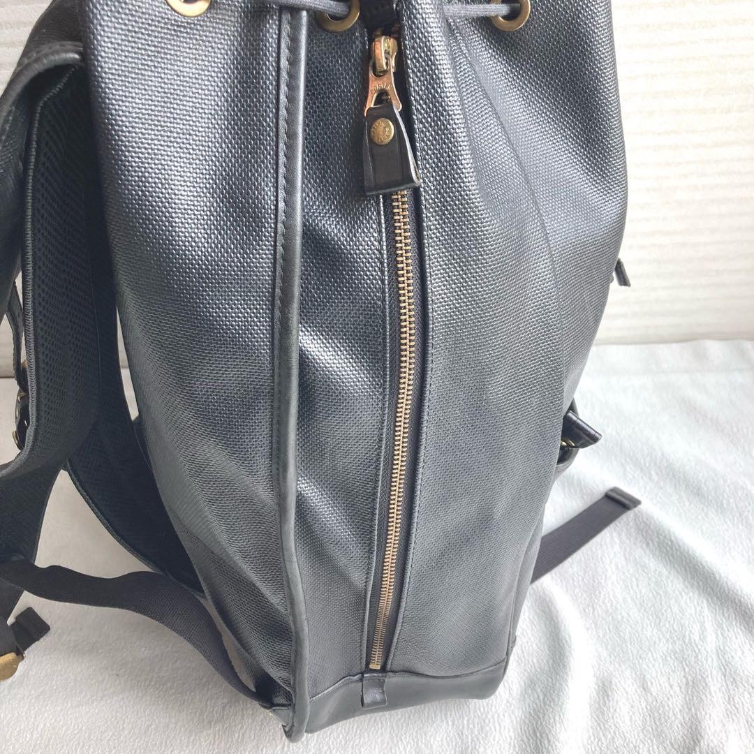 Authentic Porter Yoshida Leather Backpack Black Gold Hardware 37cm Discontinued