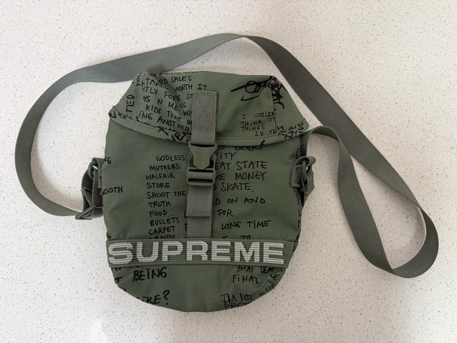 Supreme SS23 Military Field Side Bag Olive Gonz Green