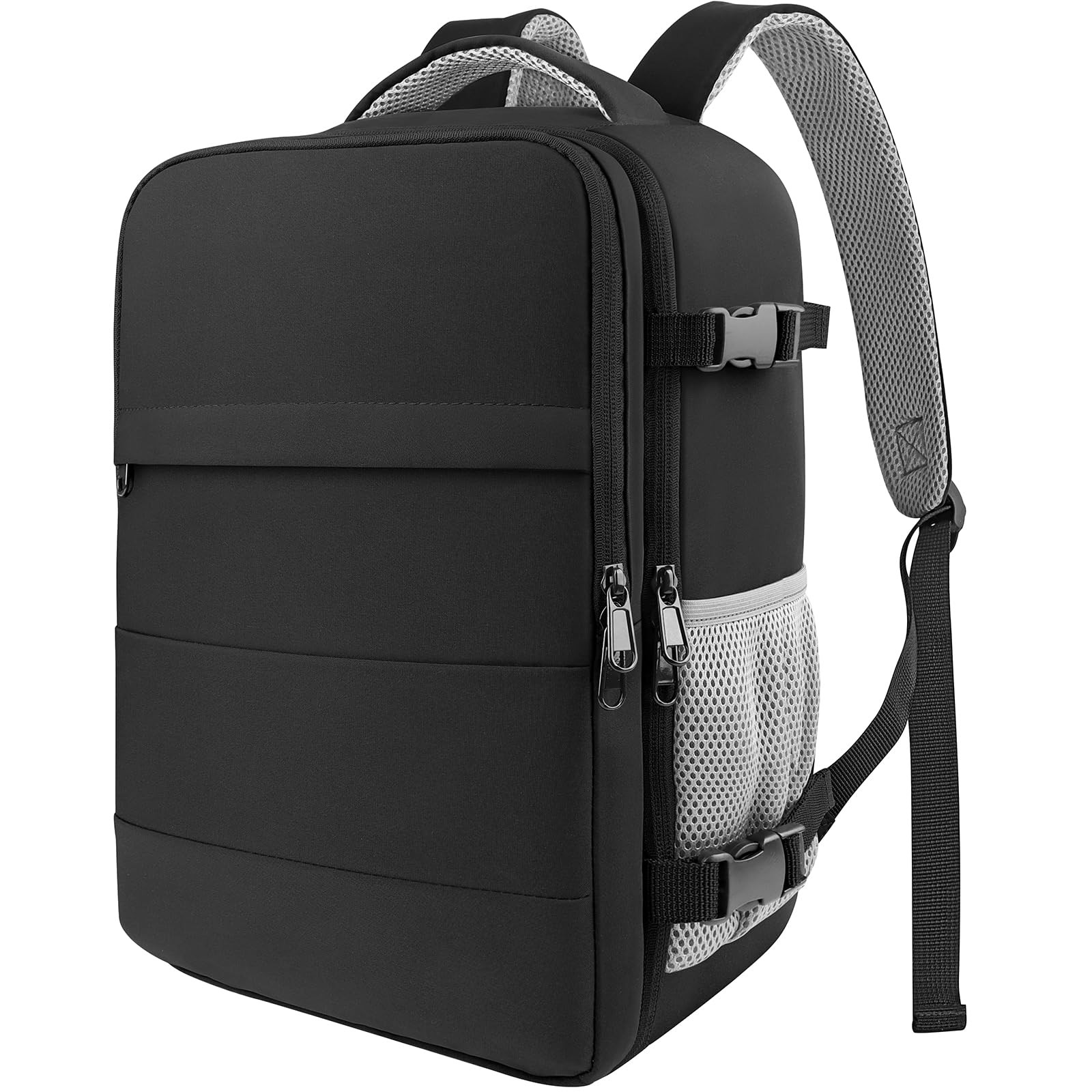 HOTOR Travel Backpack Flight Approved Bag Men Women, Medium Medium, Black
