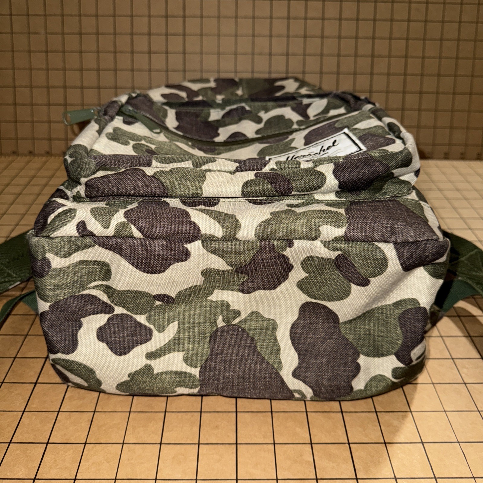 Herschel Supply Co Camo Backpack 15” Canvas Army Green School Laptop Utility Bag