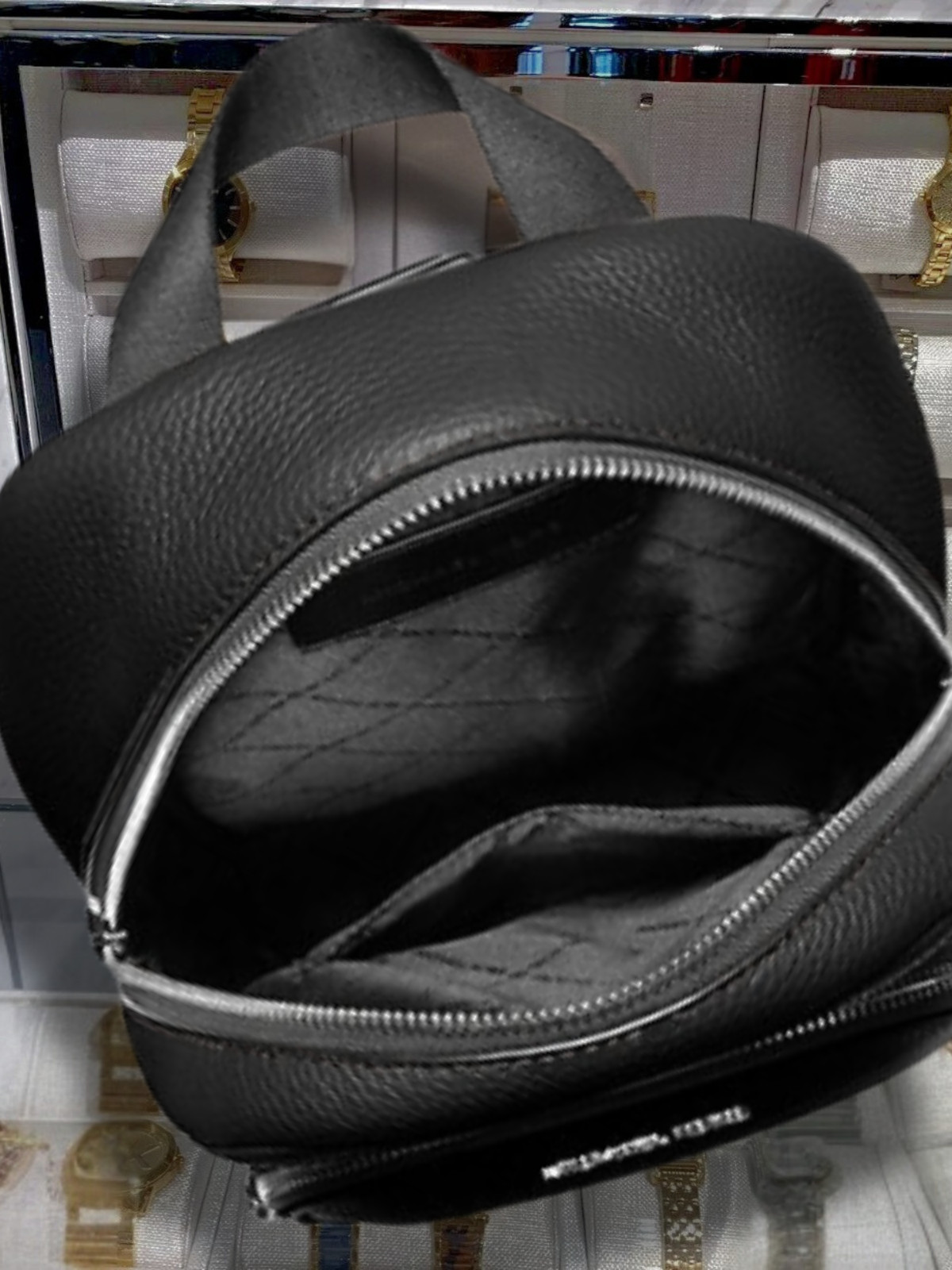 Michael Kors Cooper Men Black Leather Travel Sling Pack Crossbody Shoulder Bag