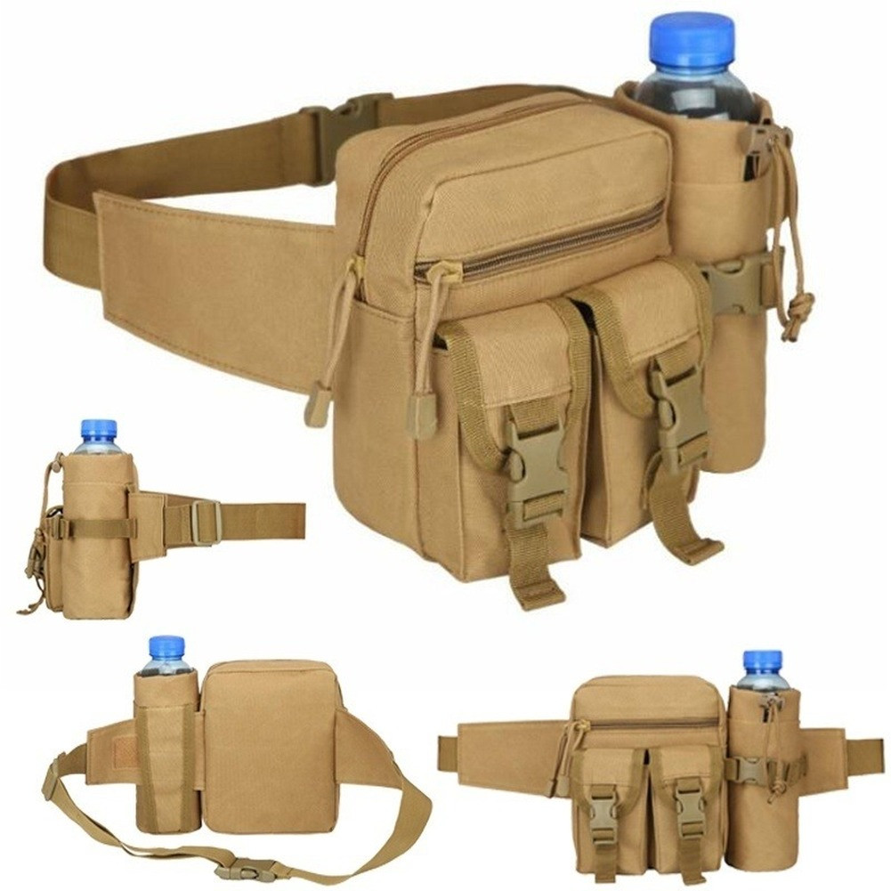 Tactical Waist Fanny Pack Utility Pouch Military Pocket Holder Water Bottle Bag