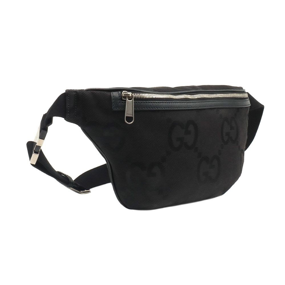 Gucci Black GG Supreme Canvas WEB Strap Jumbo Belt Bag 696031 103751449 [P]