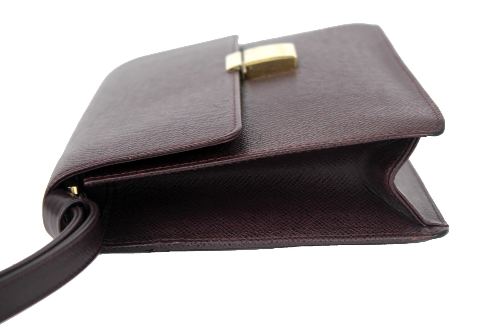 LOUIS VUITTON Taiga Brown Leather Pochette Clad Second Bag Clutch Bag Spain