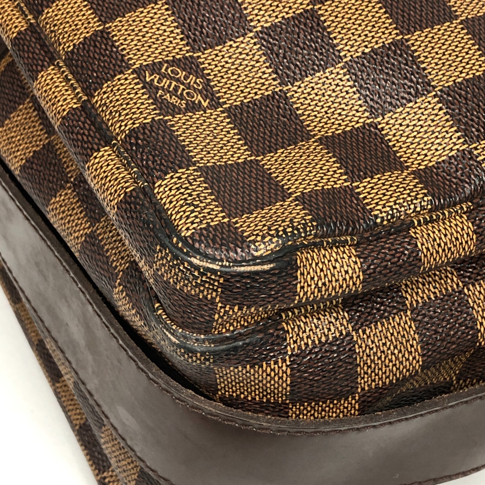 Auth Louis Vuitton Naviglio Shoulder Bag Damier Ebene Crossbody N45255 SR0095