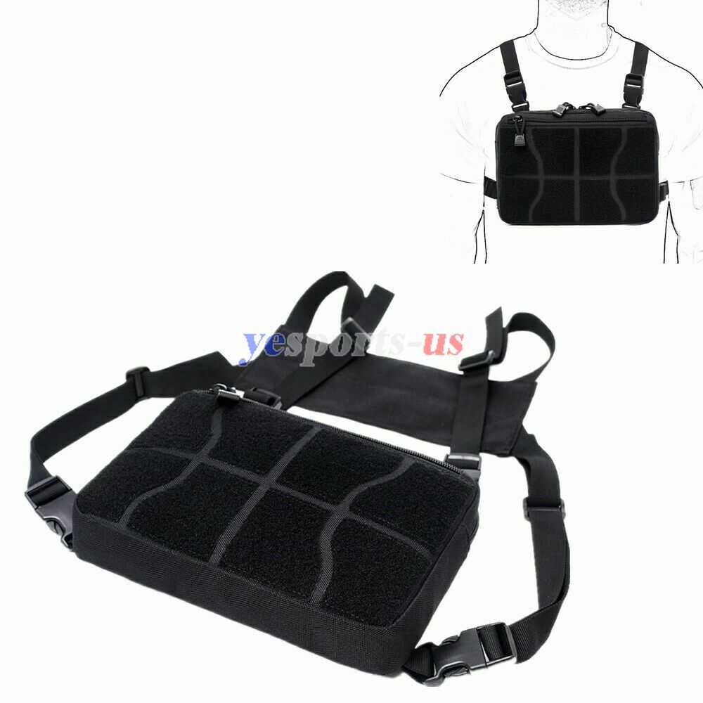 Hunting Combat Chest Rig Bag Tactical Molle Concealed Front Pouch Recon Kit Pack