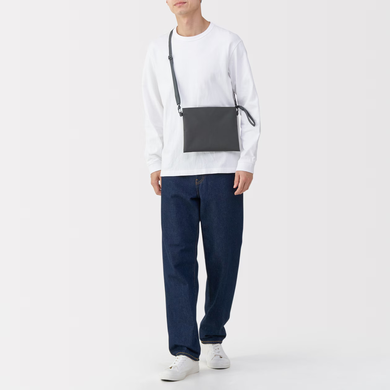 MUJI Water-Repellent Recycled Polyester Crossbody Bag 2-Litter Unisex NWT