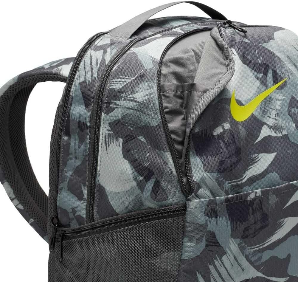 Nike Brasilia Backpack Gray Black Camo Bag School Gym Travel DA6110-068