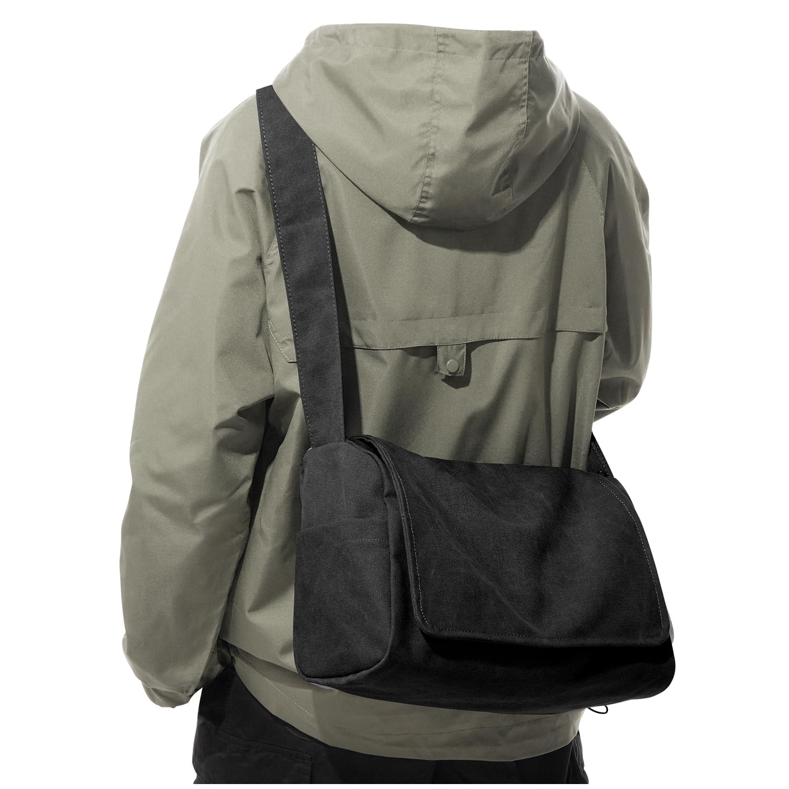 Vintage Canvas Messenger Bag for Men & , Large Crossbody Shoulder Bag Leisure…