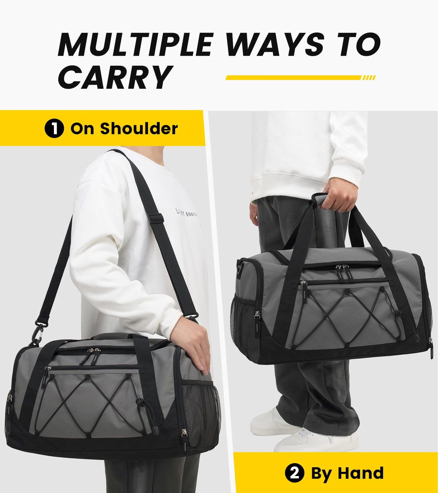 Vorspack Gym Bag for Men – 18 Inches Duffle Bag for Travel Duffel Bag with Sh…