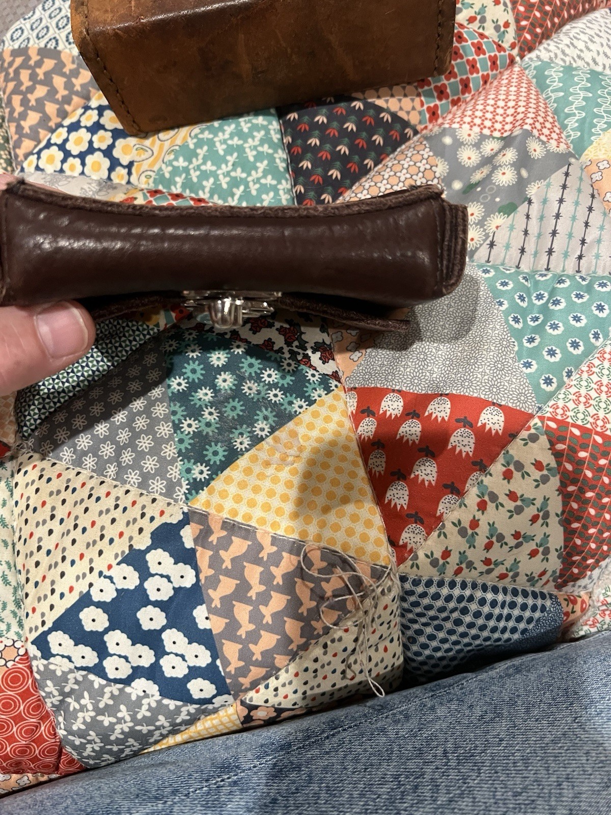 VTG Leather Pouch & Brown Smaller Pouch PreOwned Condition See Photos