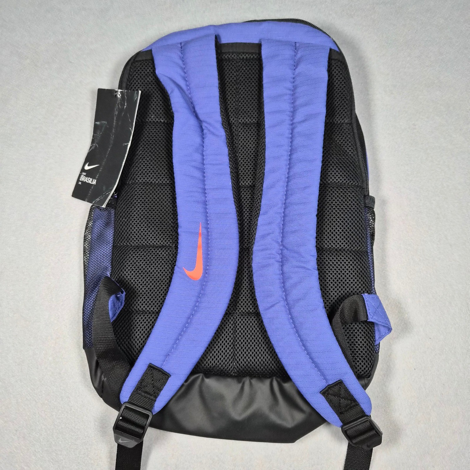 Nike Brasilia JDI Backpack Blue Bright Crimson BA6029-520 18L NEW