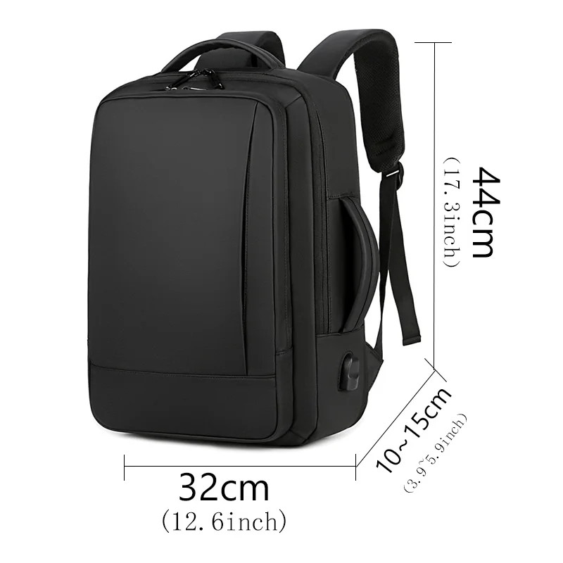 1Pcs Expandable Travel Backpack, Business Casual Men’S BackpackWith USB Charging