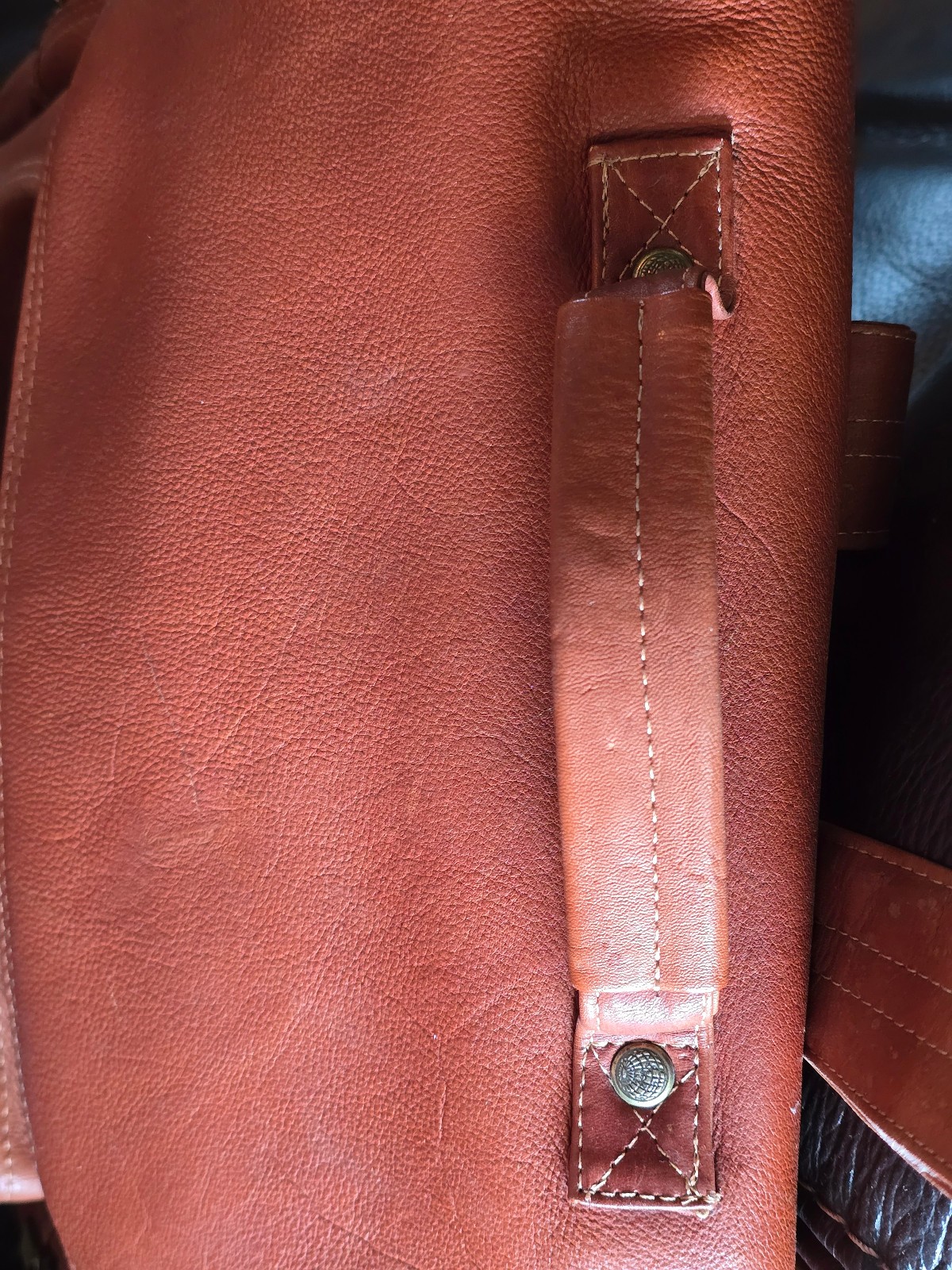 Premium Leather Laptop Backpack – Saddle Brown all leather, Excellent Condition