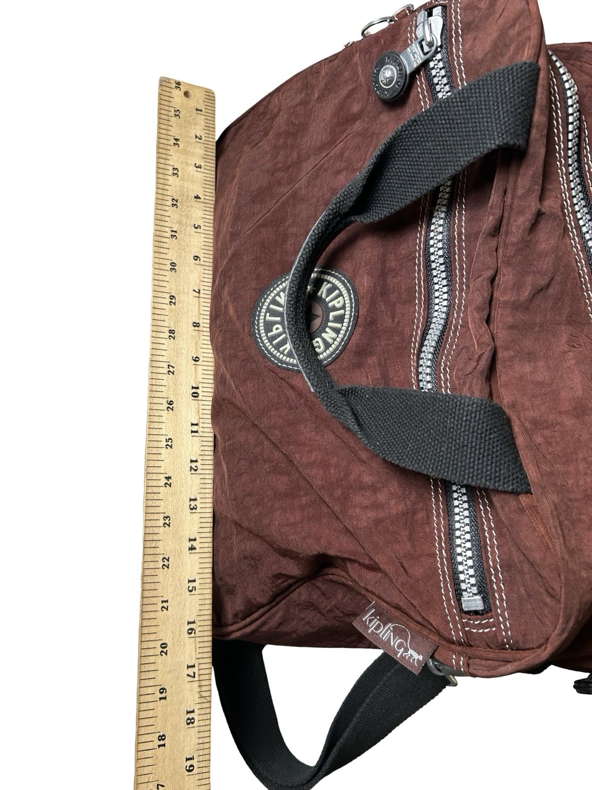Kipling Weekender Bag 16” Unisex Burgundy Red Outer Pockets Crossbody Strap READ