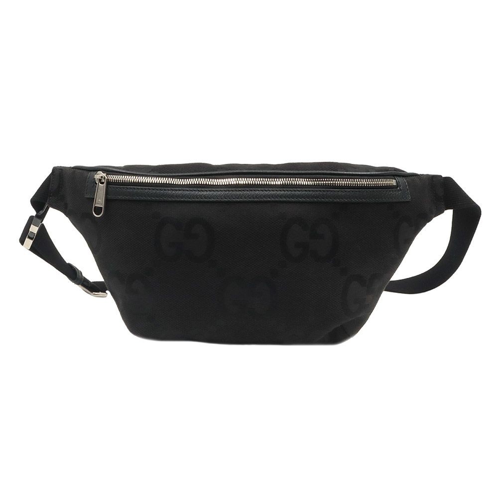 Gucci Black GG Supreme Canvas WEB Strap Jumbo Belt Bag 696031 103751449 [P]