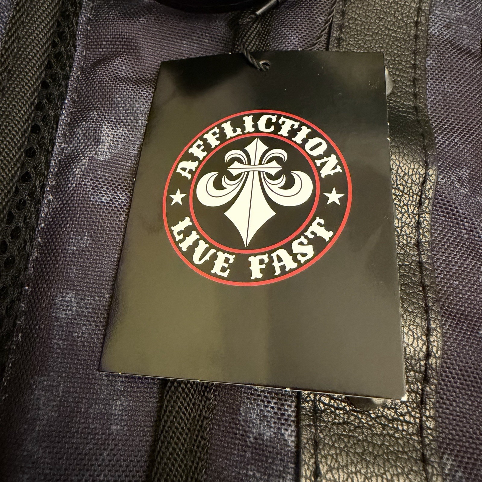 Affliction Live Fast Backpack NWT Black Canvas Studded Skull Y2K Laptop Bag