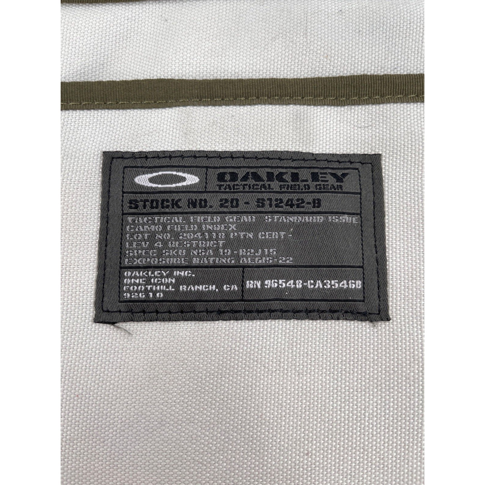 Oakley Tactical Field Gear Standard Issue Canvas Messenger Bag Adjustable Strap