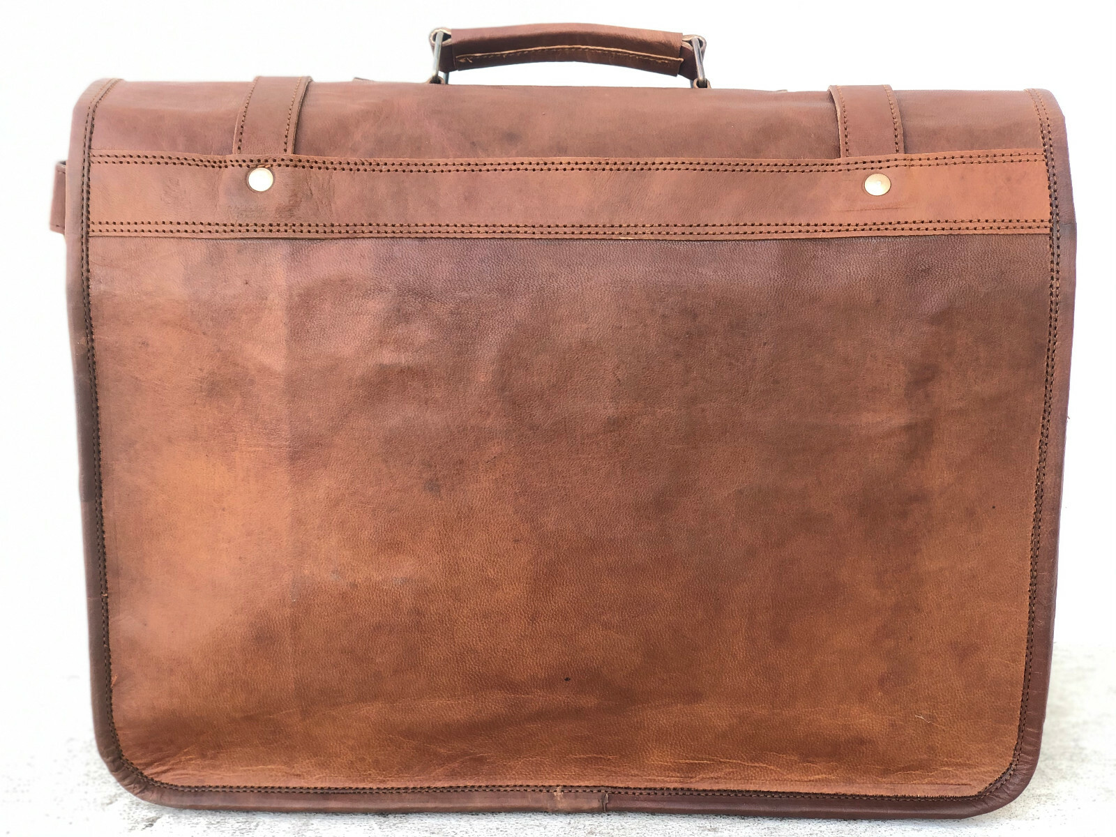 Camel Hide Men’s Messenger Laptop Handmade Briefcase Satchel Vintage Genuine New