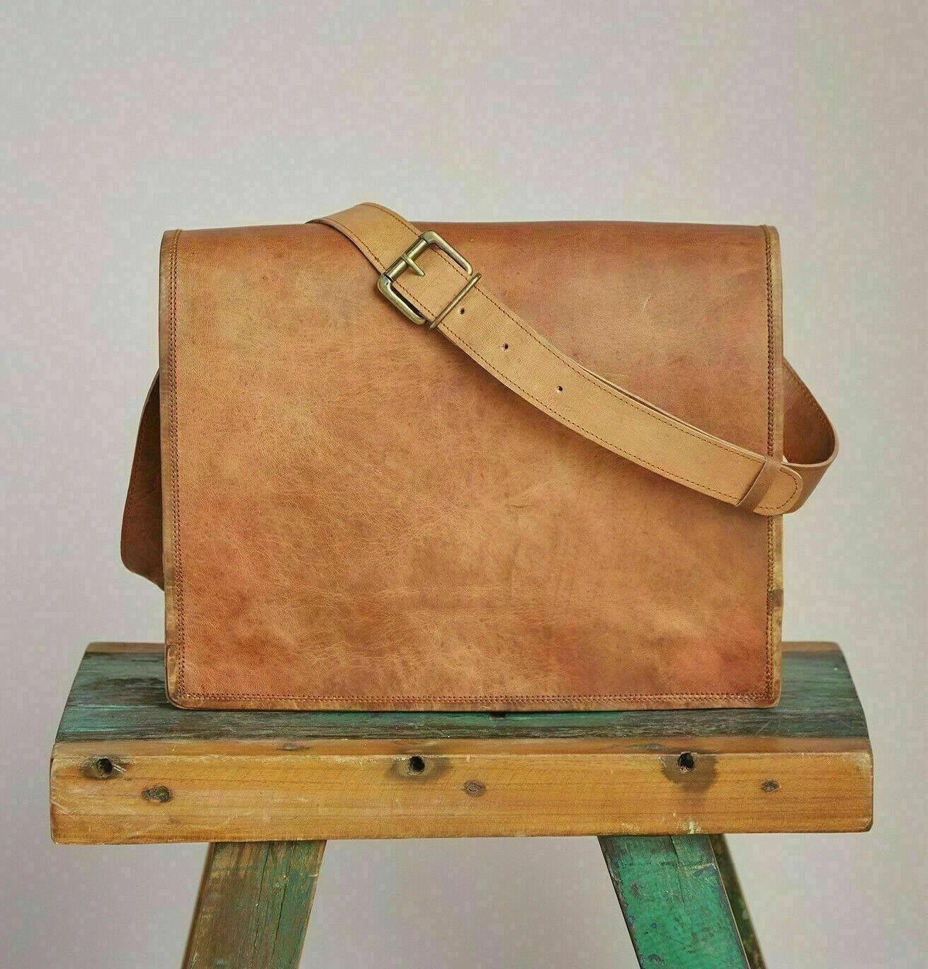 Bag Original Camel Leather Messenger Men Laptop Bag Briefcase Bag Shoulder Bags