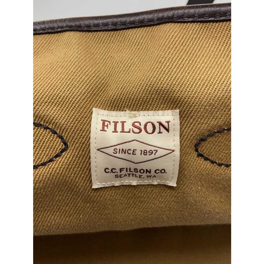 FILSON back pack cotton twill Beige Men’s casual leather belt zip authentic