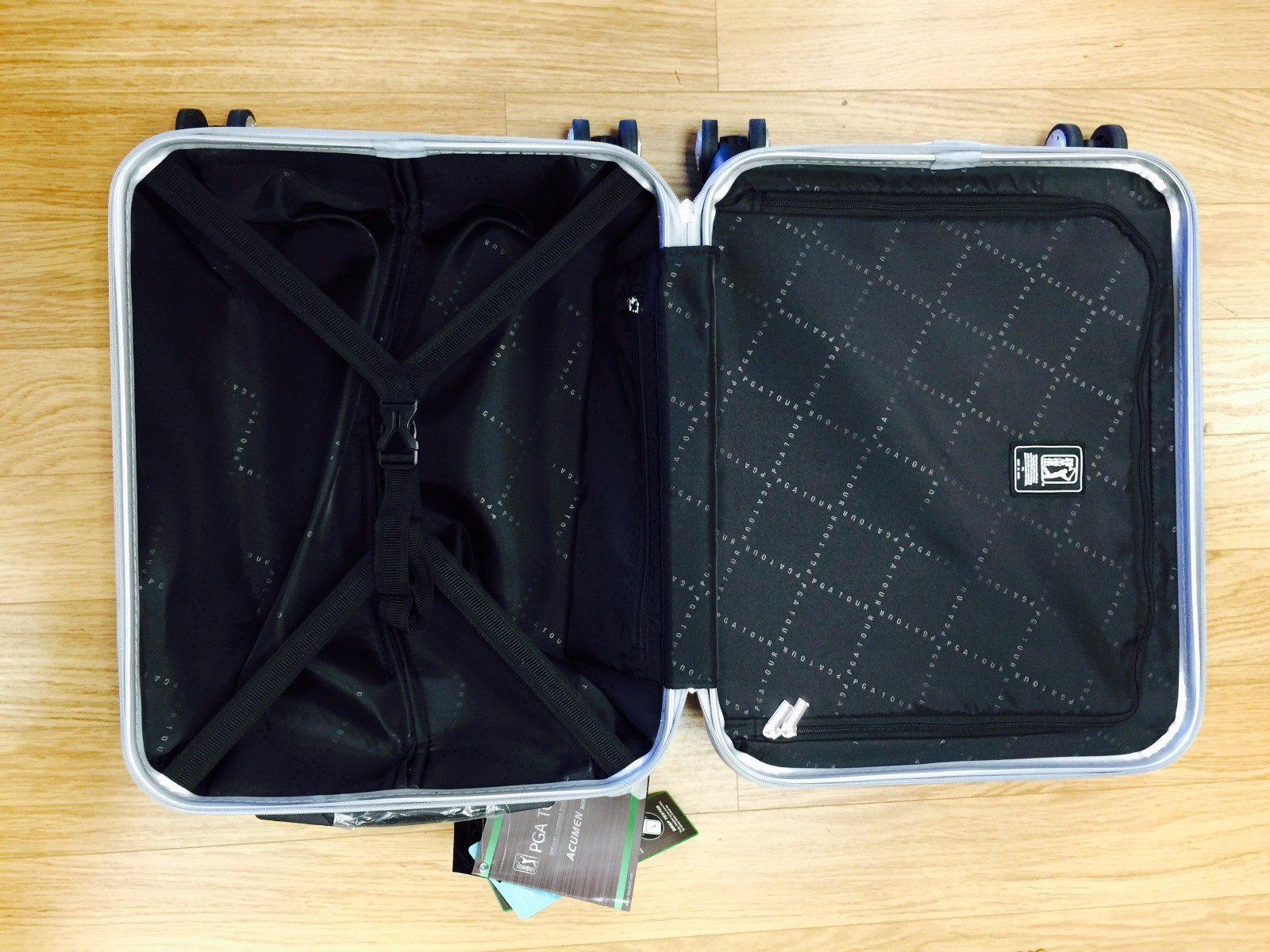 NEW- PGA GOLF20″ HARDSIDE SPINNER SUITCASE ASST COLORS $129.95