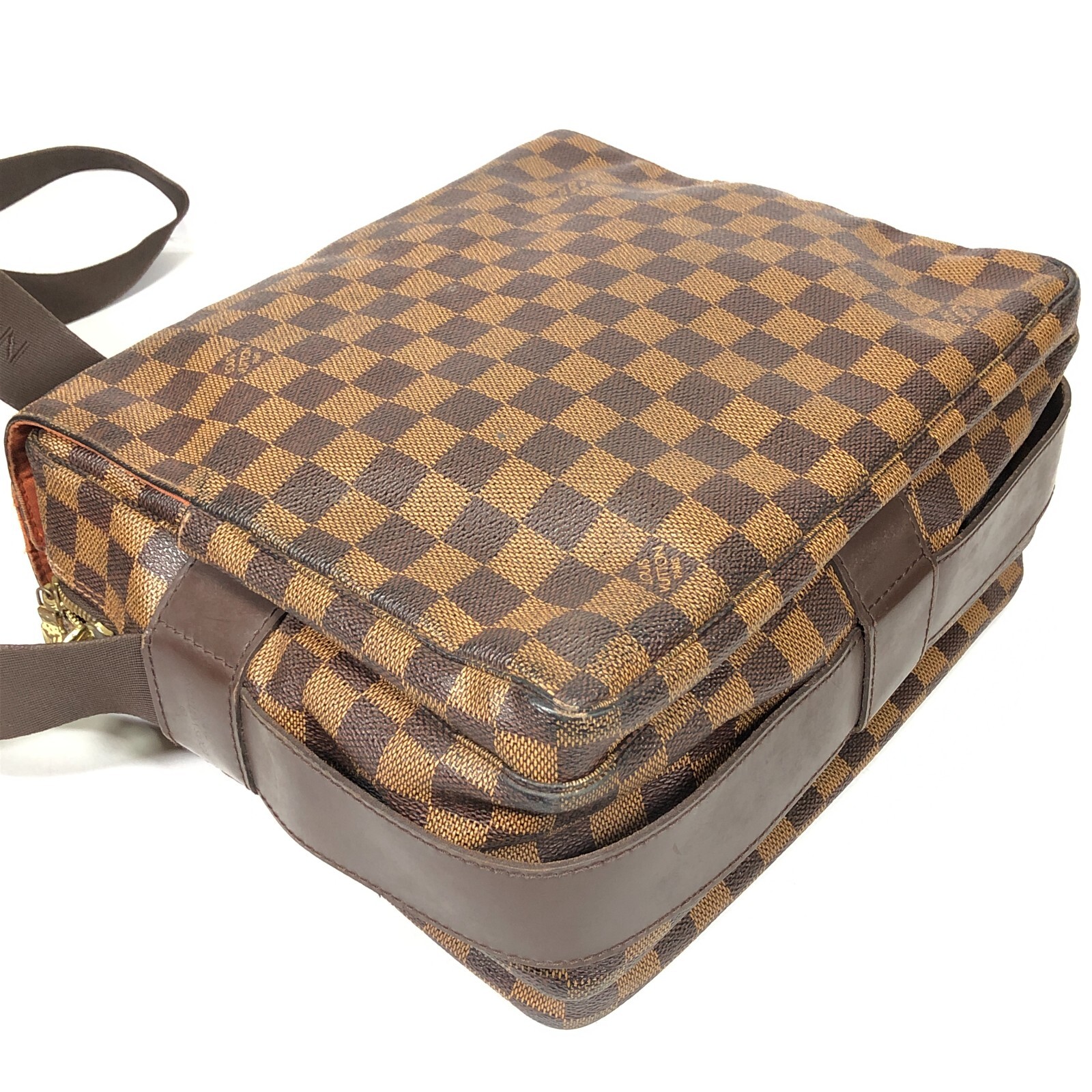 Auth Louis Vuitton Naviglio Shoulder Bag Damier Ebene Crossbody N45255 SR0095
