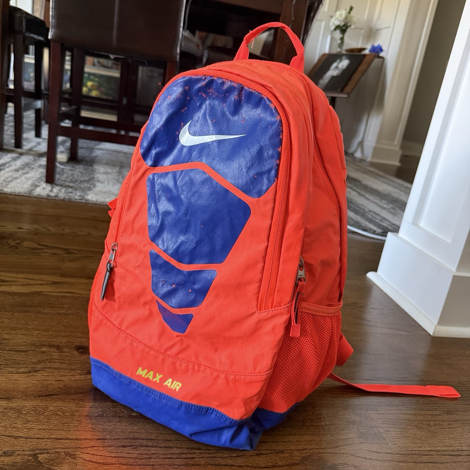 Nike Max Air Backpack Orange Blue Neon School Gym Travel Bag Unisex