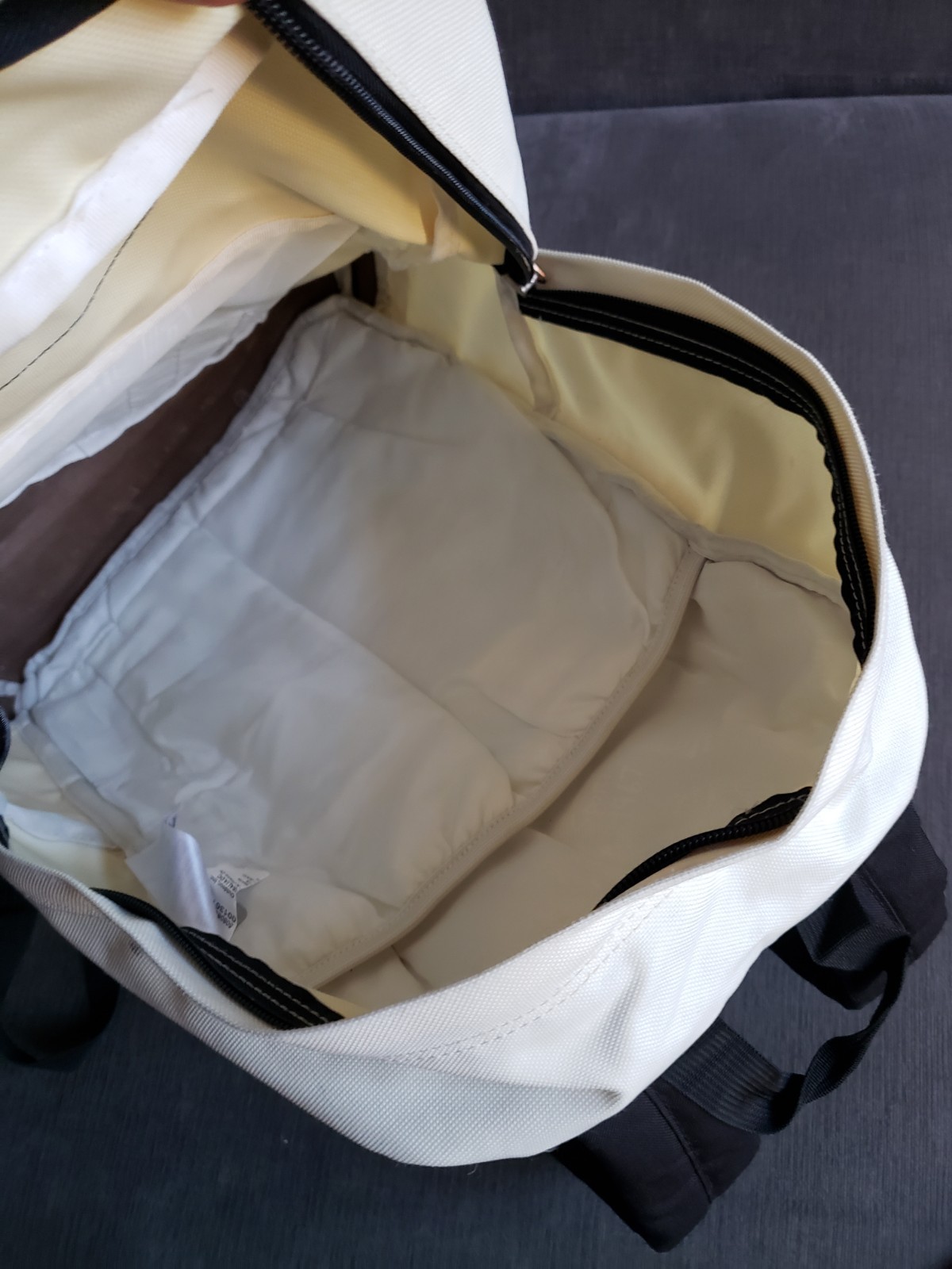 Jansport Backpack Right Pack Coconut Cream Suede Bottom Brown – READ DESCRIPTION