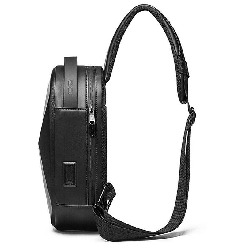 Men Sling Backpack Oxford cloth Waterproof Crossbody Bag USB Port OutdoorSport D