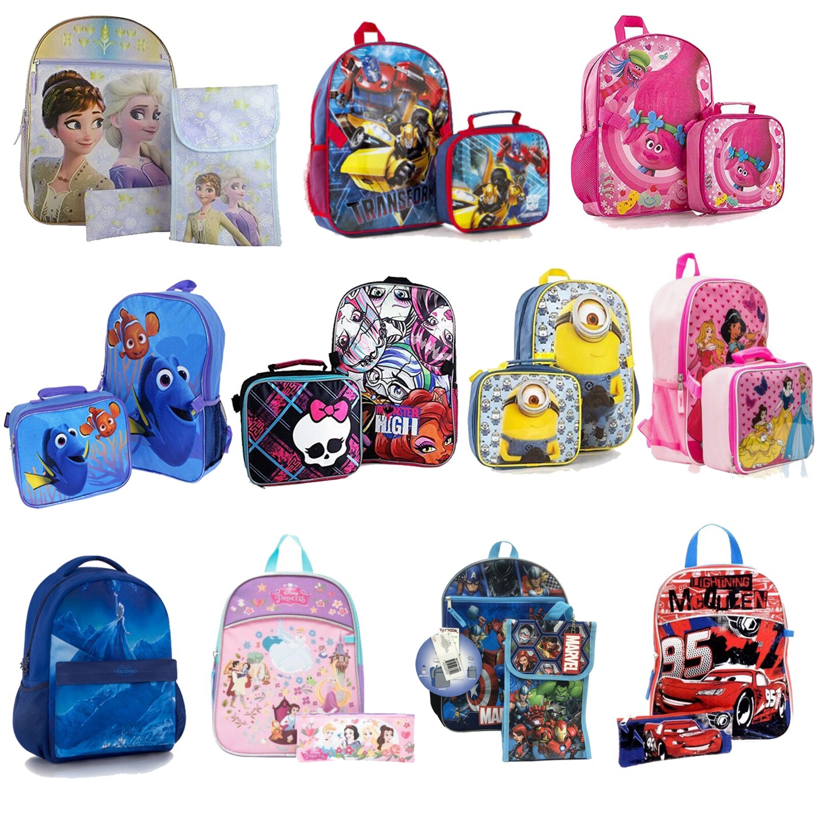 Kids Backpacking Backpack With Lunch Bag -School Bag For Boys And Girls