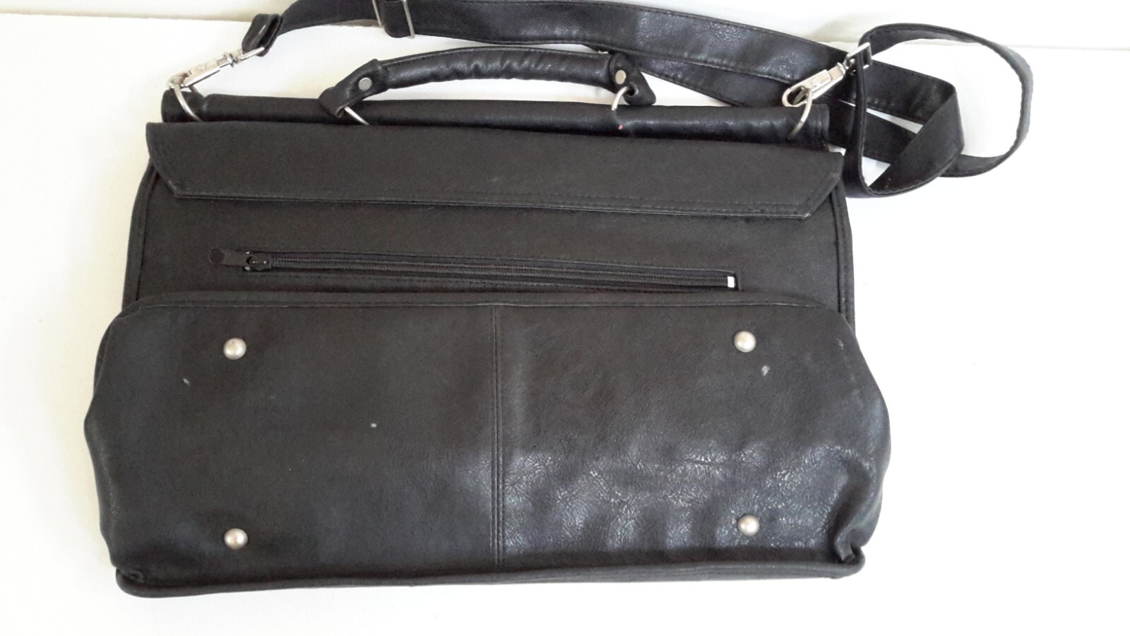 Axel David BagSac 1062 HK Amsterdam Men Classic Leather Briefcase Black Pre-owne