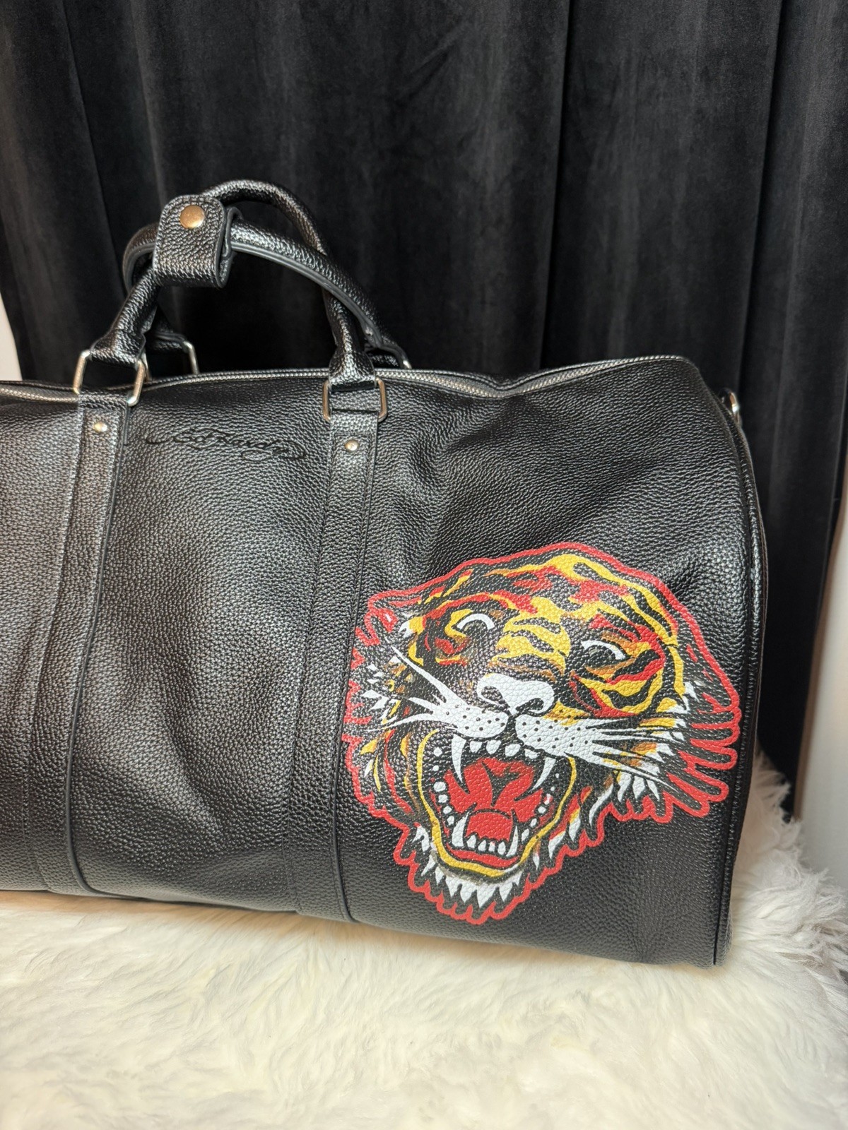 Ed Hardy Roaring Tiger Black Duffle Bag