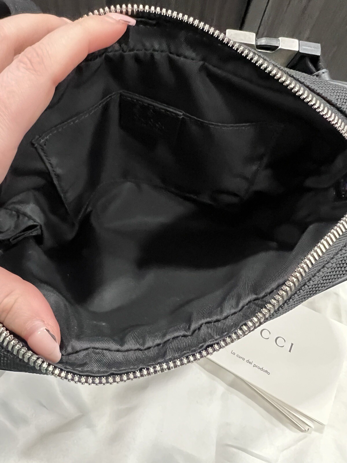Gucci Techno Web Stripe Belt Bag W/Duster & Authenticity Retail $1400