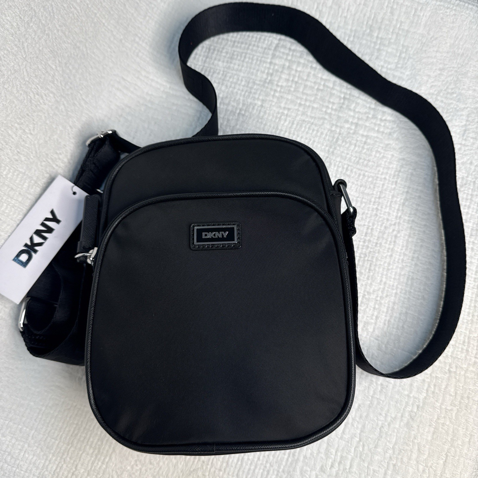 DKNY Men’s Black Crossbody Bag with Adjustable Strap 🖤