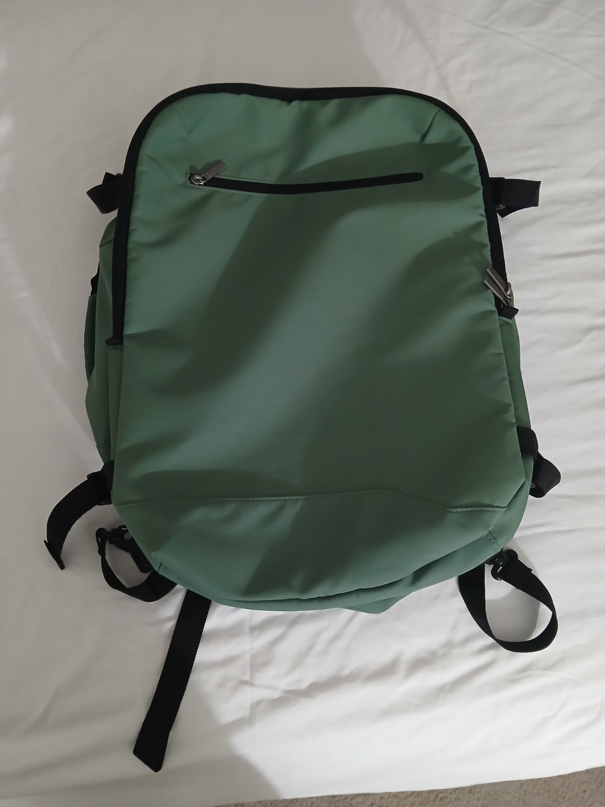 Open Story Unisex 35L Zip Closure Adjustable Travel Backpack Bag, Mint Green