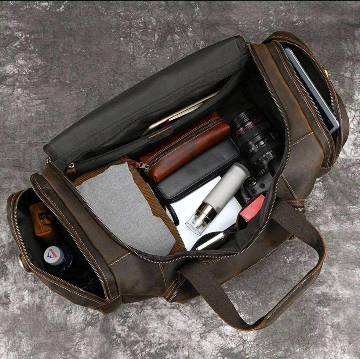 Leather Travel Bag Large Leather duffle Bag Leather weekender bag Overnight bag