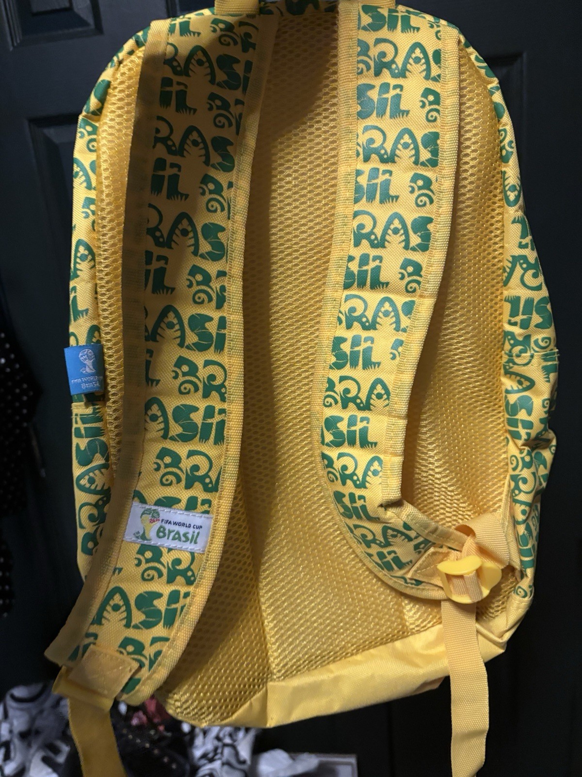 FIFA 2014 World Cup Brasil Brazil Backpack Green Yello Polyester Soccer Football