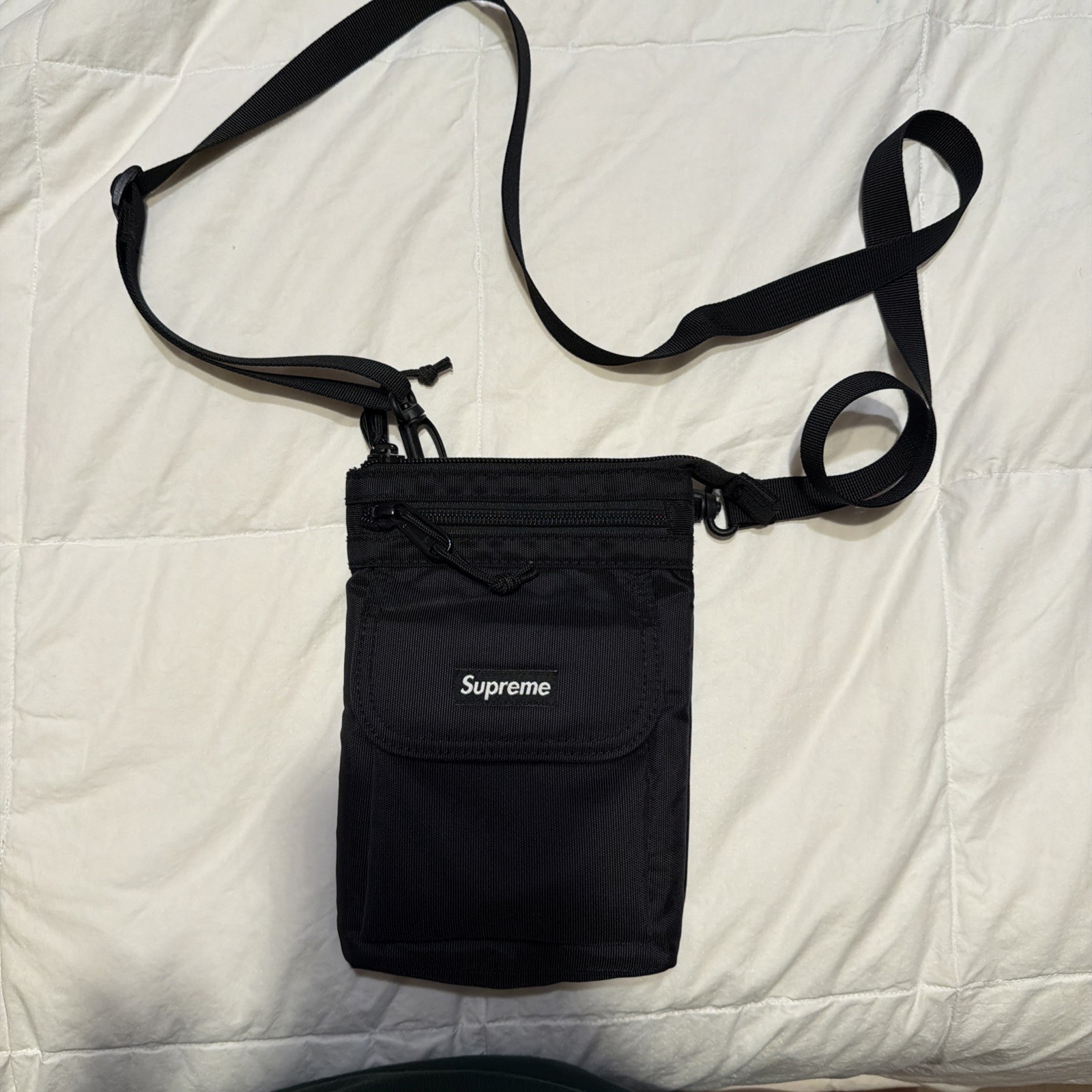 Supreme FW19 Cordura Shoulder Bag Black Nylon