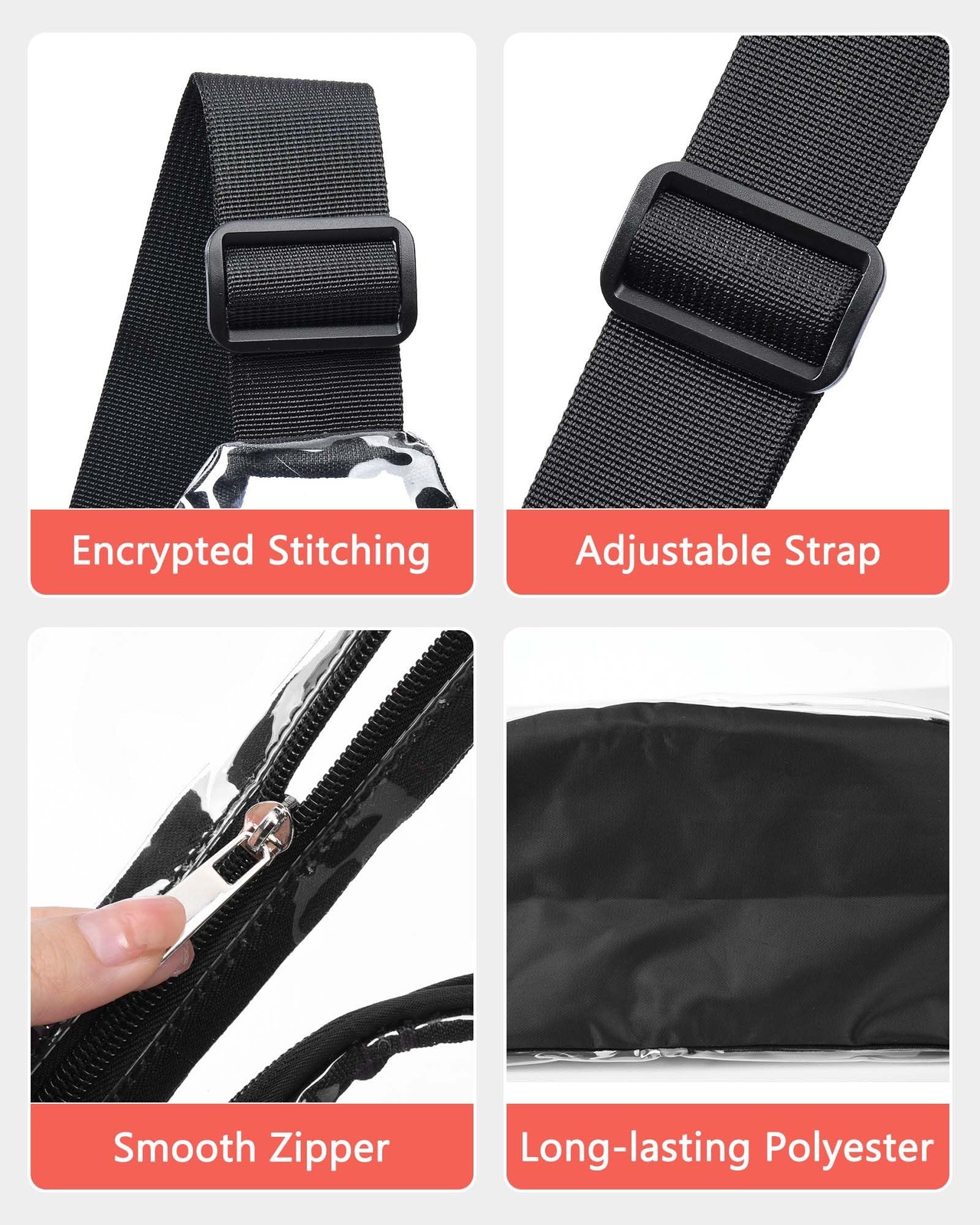 Clear Sling Bag Clear Bag Stadium Approved Transparent Shoulder Crossbody Backpa