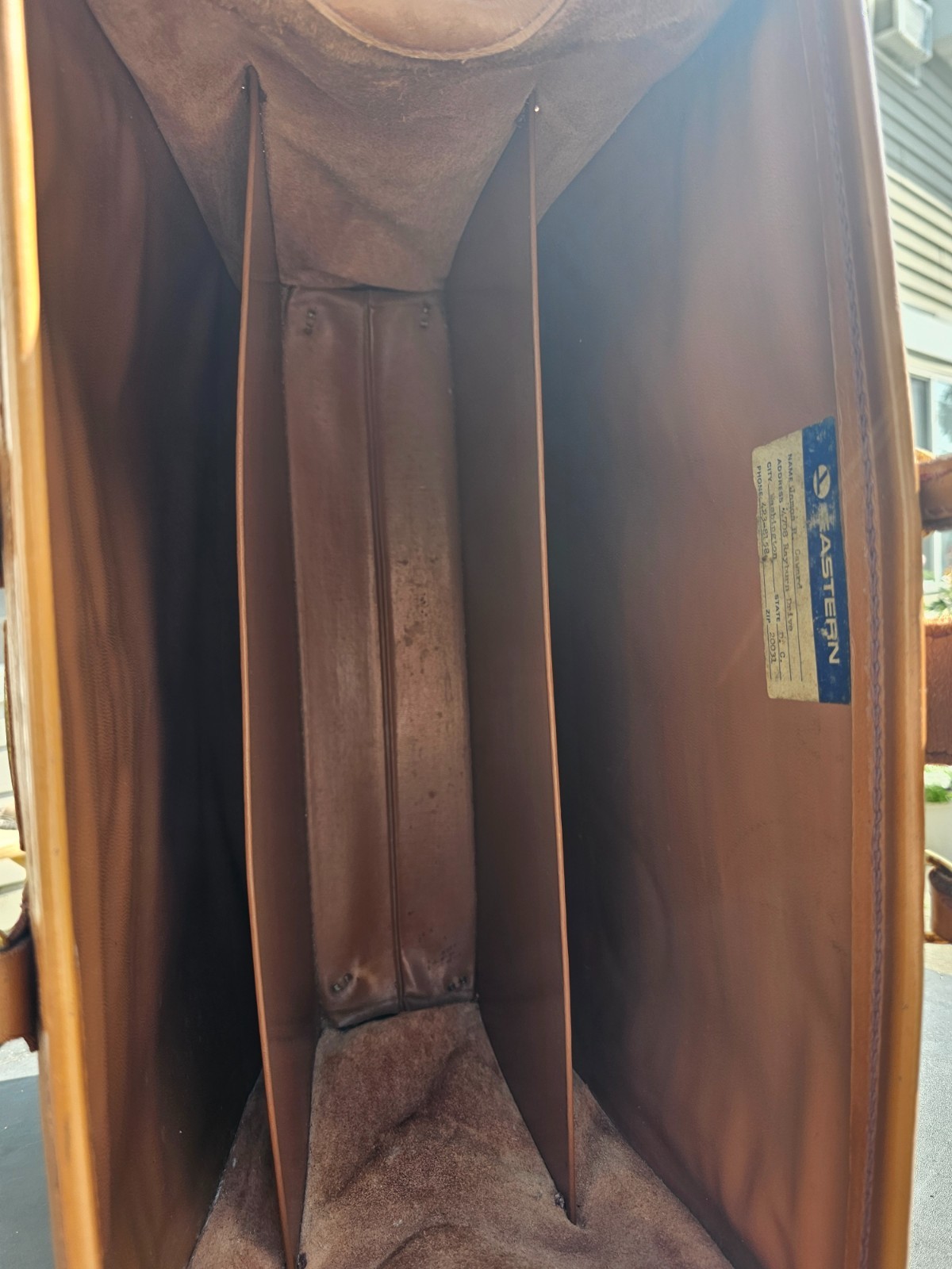Vintage Tan Brown Leather Briefcase Gladstone-Style Doctors Bag Genuine Cowhide