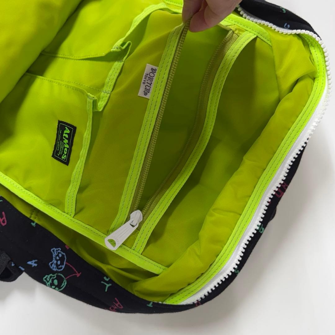 Porter x RNA x atmos Collab Backpack Black with Skull Logo 42cm Used