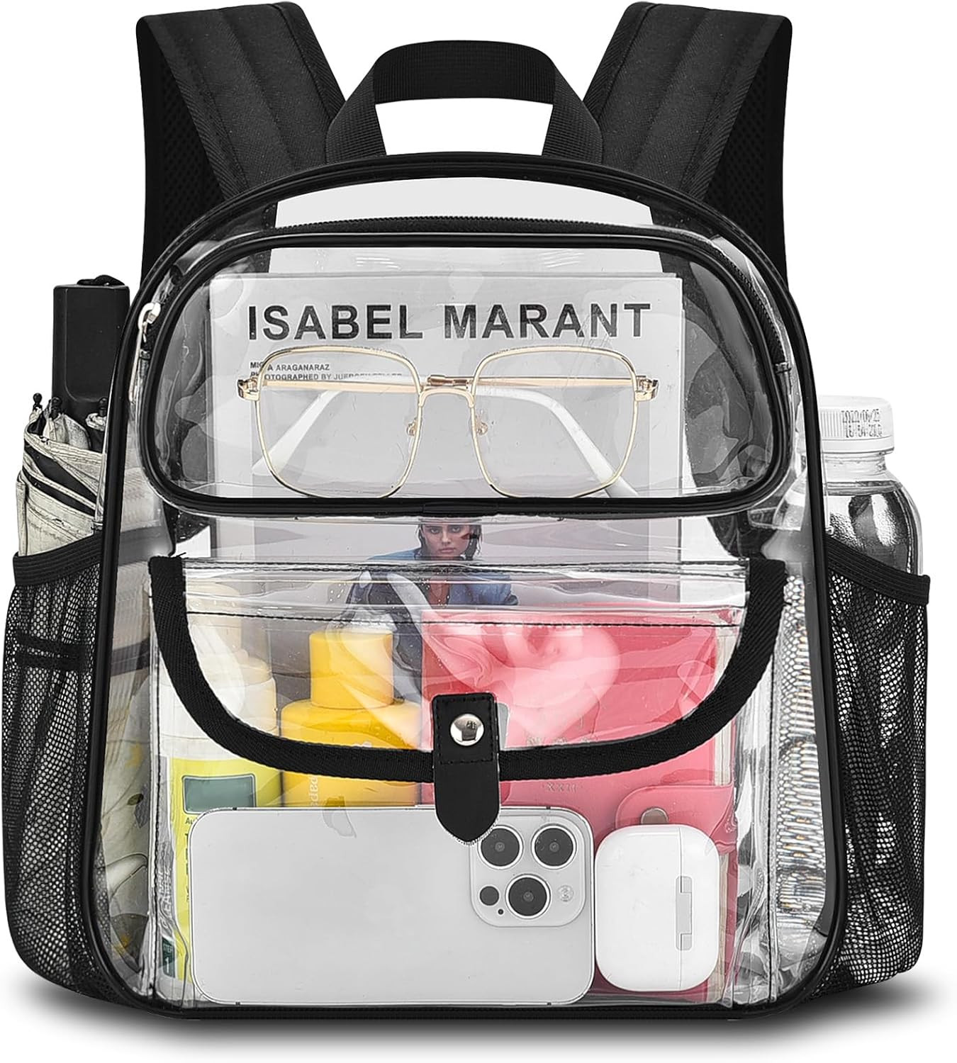 Sports Fan Small Clear Backpack for Stadium, Concert, Festival & More – Multi-Po