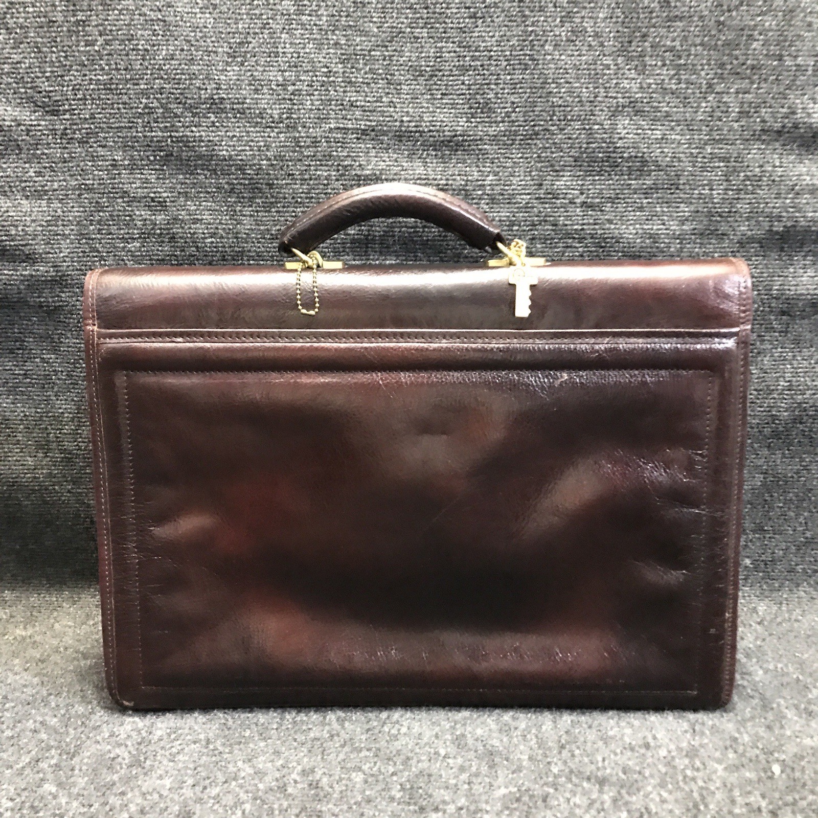 Jack Georges Elements Collection 4402 Burgundy Leather Double Gusset Briefcase